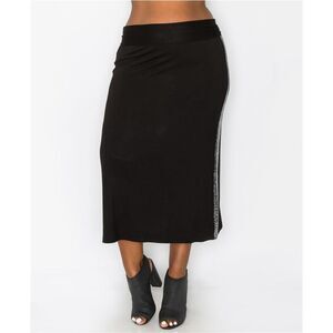 COIN 1804 Womens Fold Over Midi Skirt, , NWT